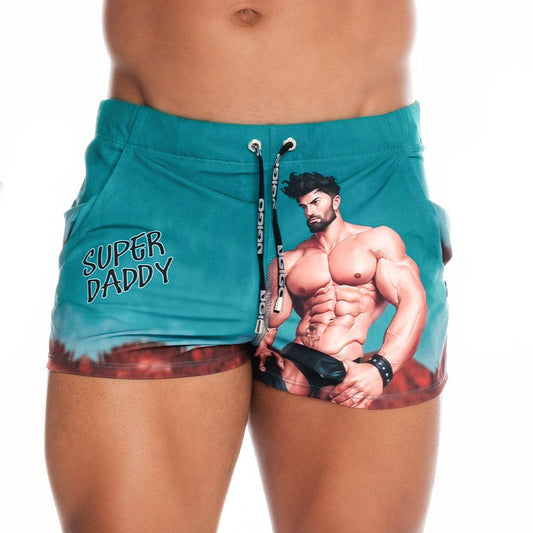 SUPER DADDY BLUE BEACHWEAR - Gigo Underwear