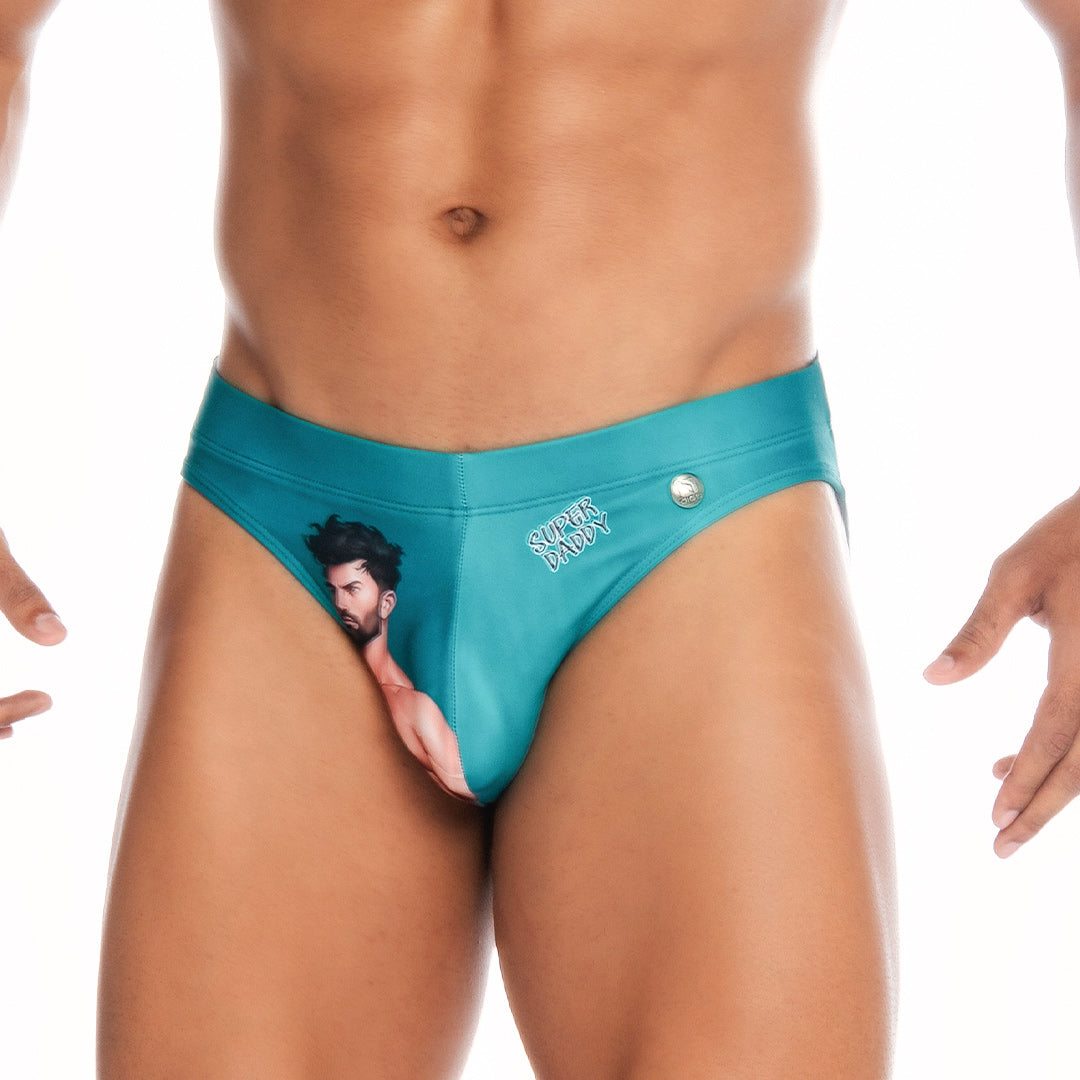 SUPER DADDY BLUE SWIM BRIEF