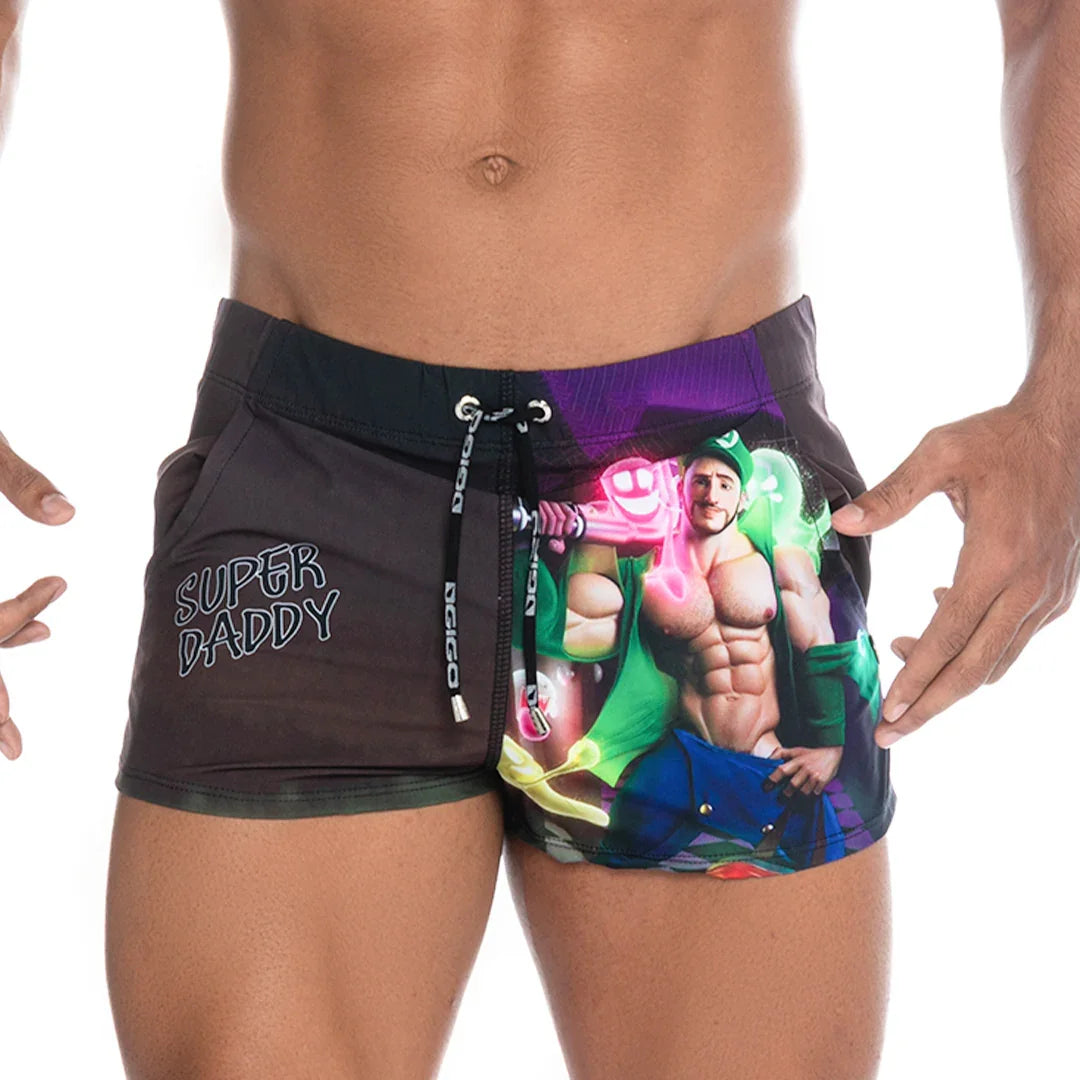 Super Daddy Purple Beachwear by Gigo Underwear