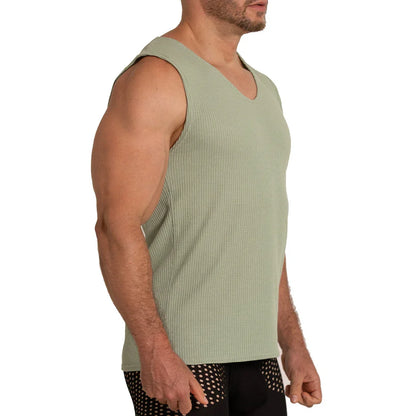 Tissue Green Tank back view by Gigo Underwear