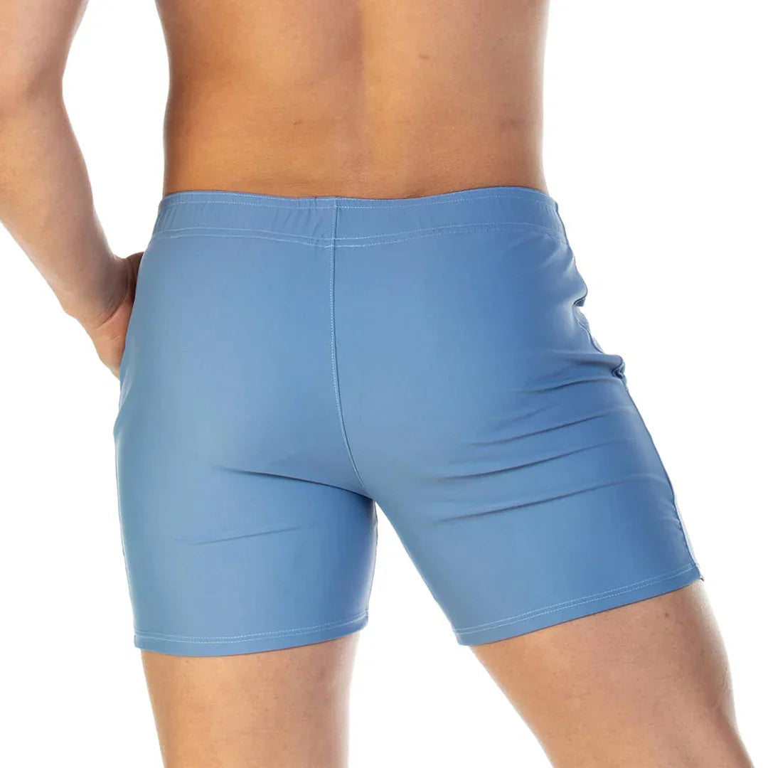 Traditional Blue Beachwear back view by Gigo Underwear