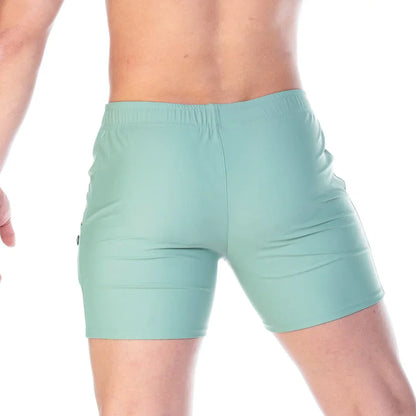 Traditional Green Beachwear back view by Gigo Underwear