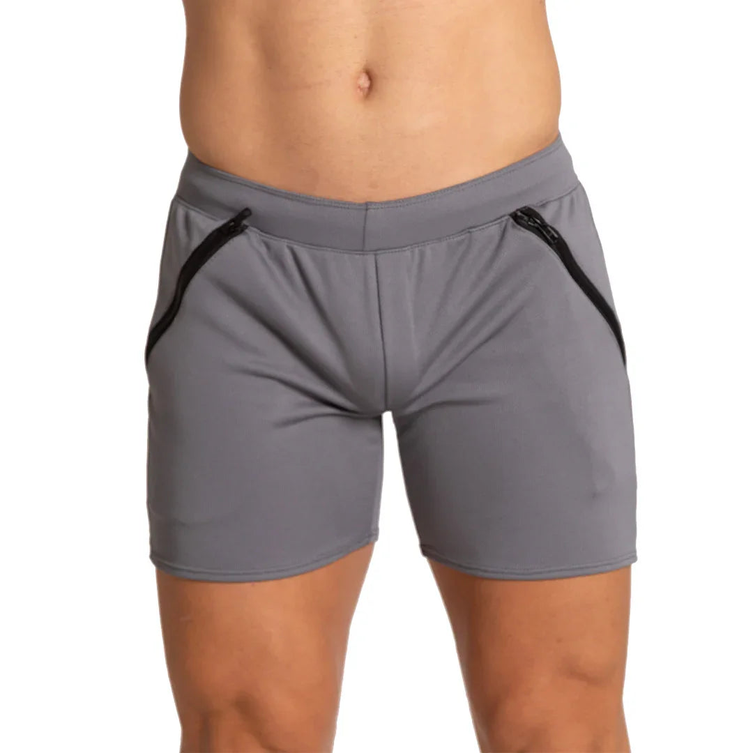 Training Gray Short by Gigo Underwear for men’s gym shorts with movement and comfort