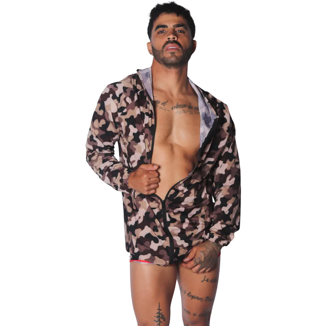 Trend Jacket on model by Gigo Underwear