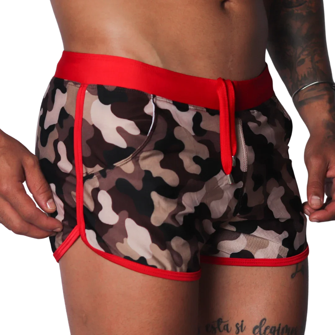 Trend Red Beachwear front view by Gigo Underwear