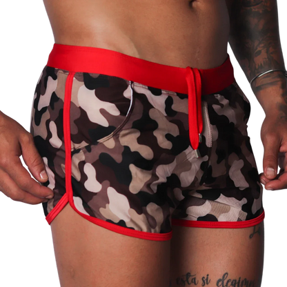 Trend Red Beachwear front view by Gigo Underwear
