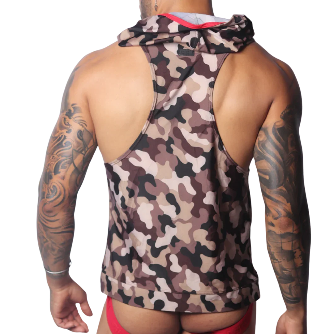 Trend Red Hoody Tshirt back view by Gigo Underwear