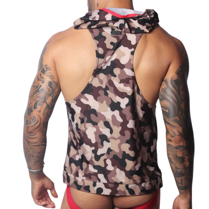 Trend Red Hoody Tshirt back view by Gigo Underwear