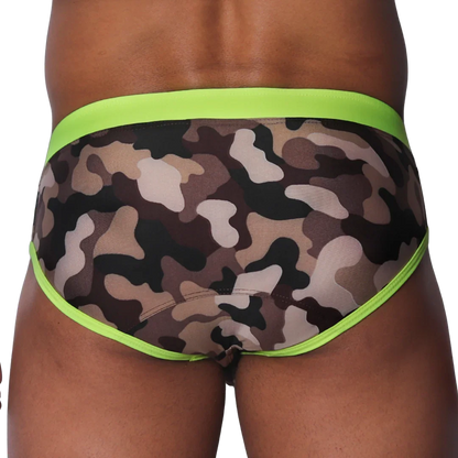 Trend Yellow Swim Brief back view by Gigo Underwear