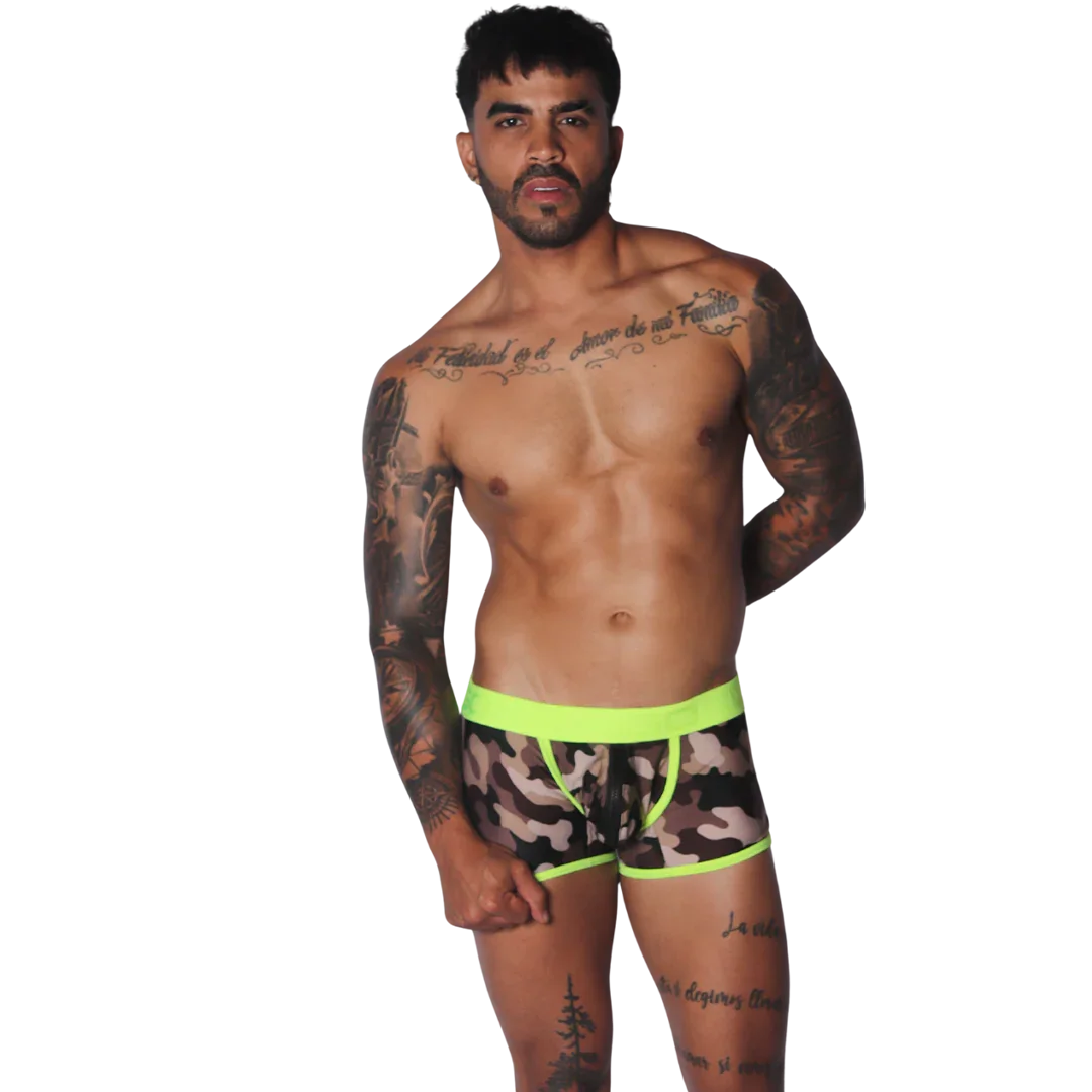 Trend Yellow Trunk on model by Gigo Underwear