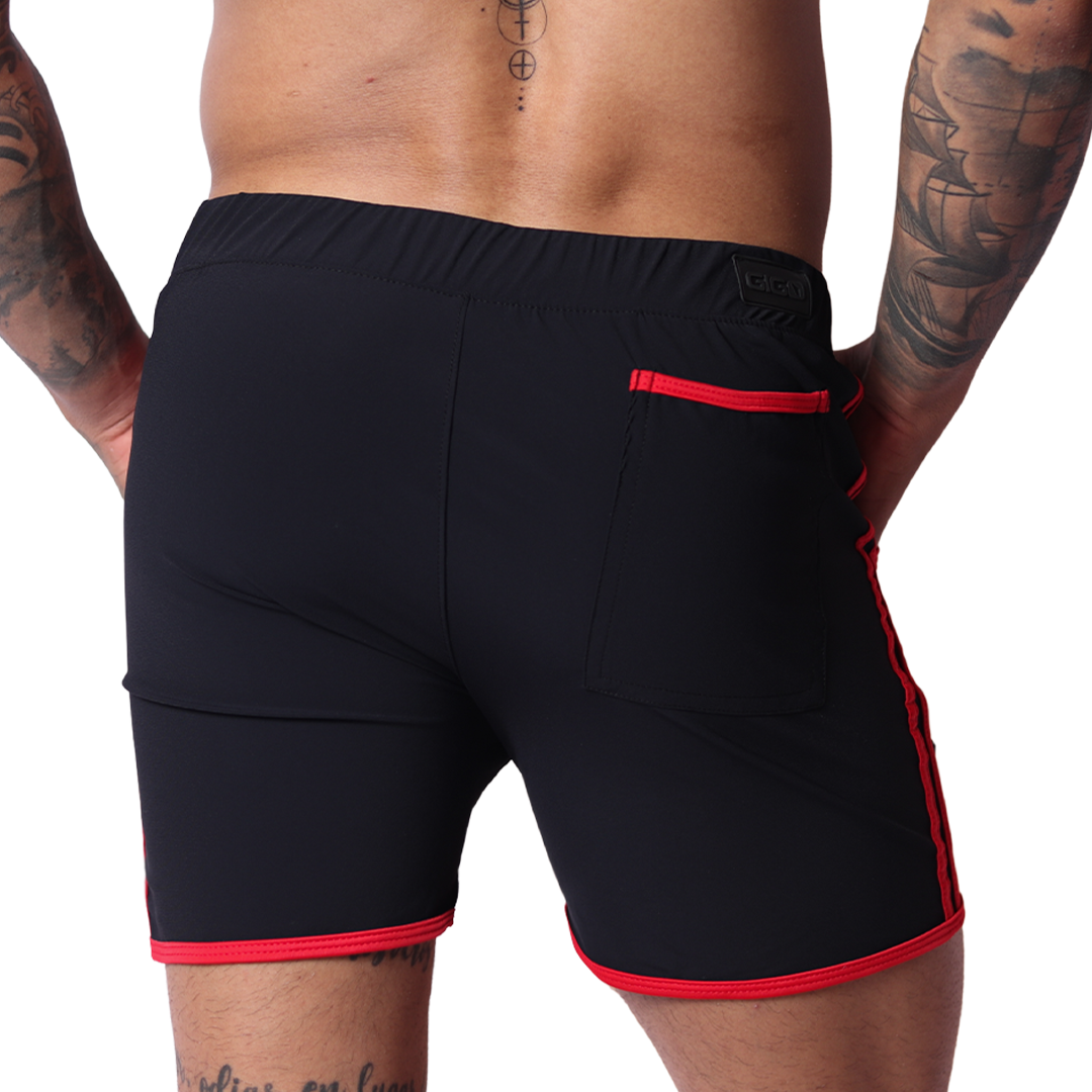 Typer Black Shorts back view by Gigo Underwear