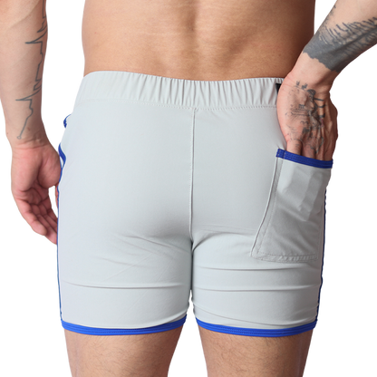 Typer Gray Shorts back view by Gigo Underwear