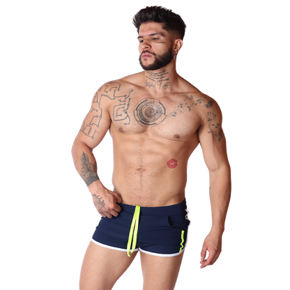 Typerhot Blue Shorts on model by Gigo Underwear