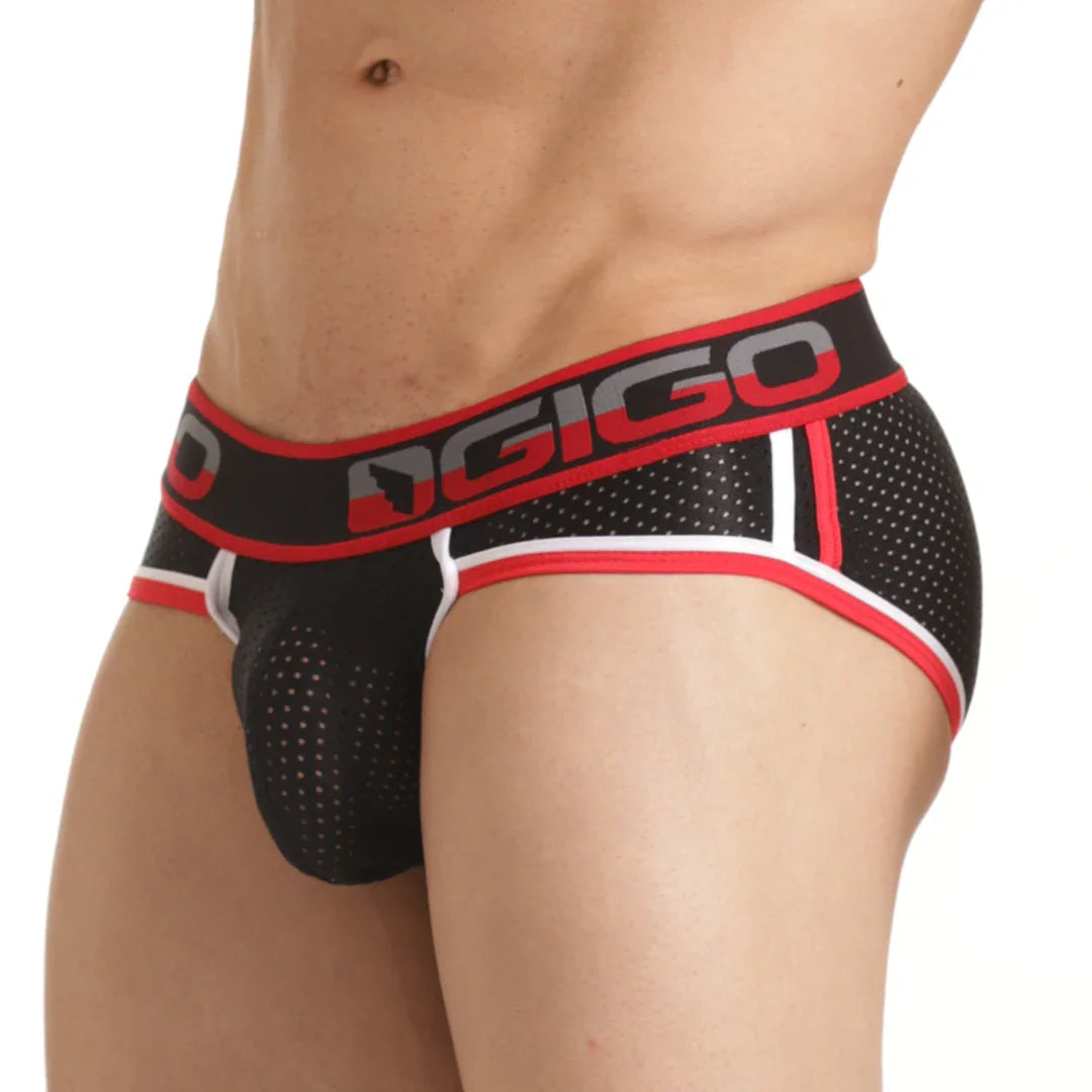 Versatil Red Brief front view by Gigo Underwear