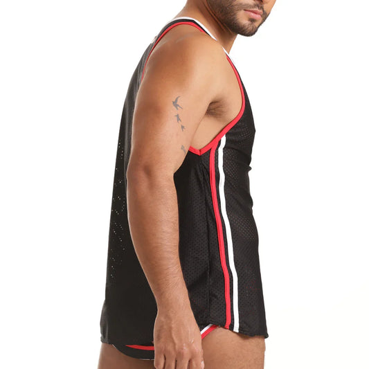 Versatil Red Tank front view by Gigo Underwear