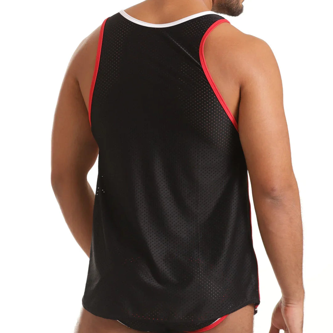 Versatil Red Tank back view by Gigo Underwear