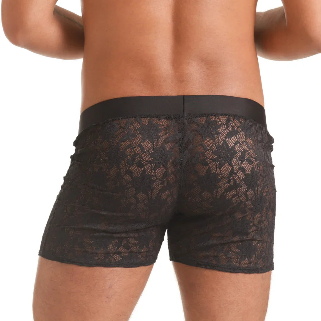 Vibrant Black Hotshort back view by Gigo Underwear