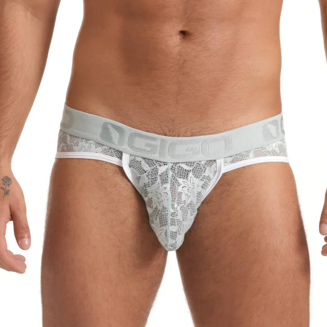 Vibrant Blue Brief on model by Gigo Underwear